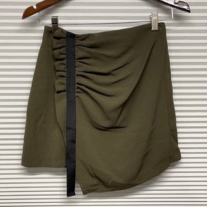 2 // Topshop NWT Army Green Side Ruched Mini Skirt